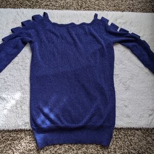 2B bebe shimmery blue sweater S ( XXS)